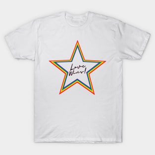 Rainbow pride love winds LGBTQ ally T-Shirt